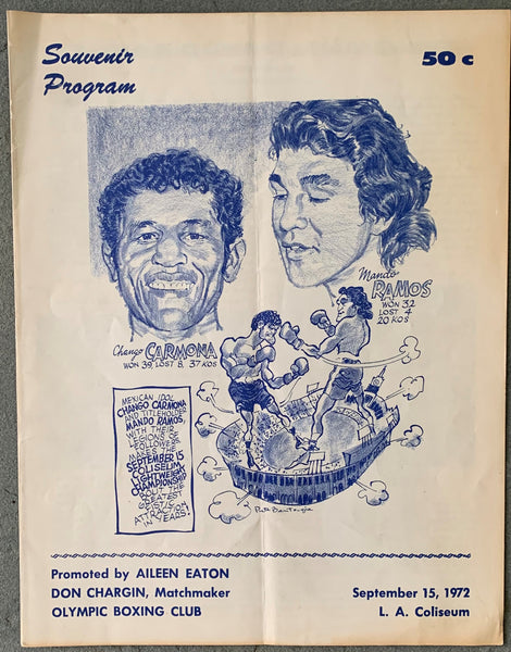 RAMOS, MANDO-CHANGO CARMONA OFFICIAL PROGRAM (1972)