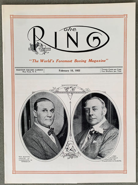 RING MAGAZINE FIRST ISSUE REPRODUCTION (DONE BY THE RING IN 1990)