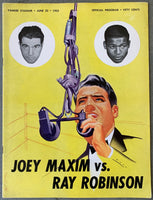 ROBINSON, SUGAR RAY-JOEY MAXIM OFFICIAL PROGRAM (1952)