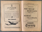 ROBINSON, SUGAR RAY-ROBERT VILLEMAIN II OFFICIAL PROGRAM (1950)