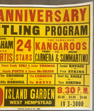 ROGERS, BUDDY & EDDIE GRAHAM VS MARK LEWIN & DON CURTIS PLUS THE FABULOUS KANGAROOS, PRIMO CARNERA, JOHNNY VALENTINE & ARGENTINE APOLLO ON SITE WRESTLING POSTER (1961)