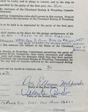 RONDON, VICENTE SIGNED FIGHT CONTRACT (1971-DOYE BAIRD FIGHT)