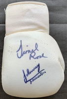 ROSE, LIONEL & JOHNNY FAMECHON SIGNED BOXING GLOVE