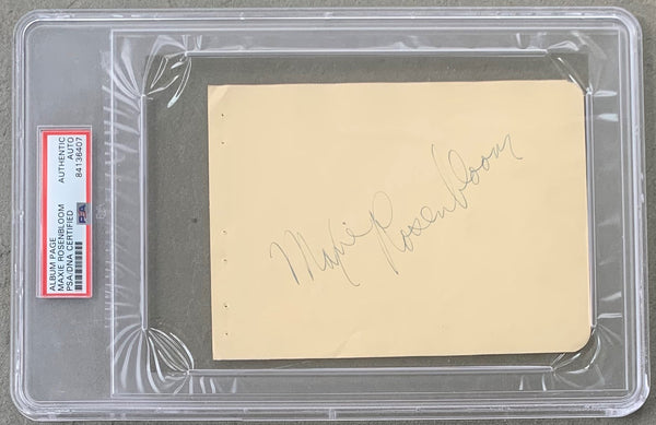 ROSENBLOOM, MAXIE INK SIGNED ALBUM PAGE (PSA/DNA & JSA)