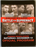 HOLYFIELD, EVANDER-LARRY DONALD & HASIM RAHMAN-KALI MEEHAN & JOHNNY RUIZ-ANDREW GOLOTA OFFICIAL PROGRAM (