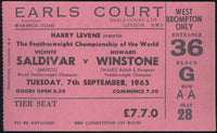 SALDIVAR, VICENTE-HOWARD WINSTONE STUBLESS TICKET (1965)