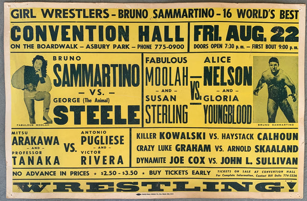 SAMMARTINO, BRUNO-GEORGE "THE ANIMAL" STEELE ON SITE POSTER (1969)