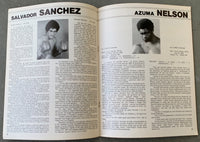 SANCHEZ, SALVADOR-AZUMAH NELSON OFFICIAL PROGRAM (1982)
