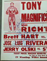 SANTANA, TITO-GREG VALENTINE SIGNED ON SITE POSTER (1985-JSA)