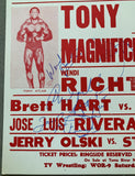 SANTANA, TITO-GREG VALENTINE SIGNED ON SITE POSTER (1985-JSA)