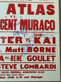 SANTANA, TITO-GREG VALENTINE SIGNED ON SITE POSTER (1985-JSA)