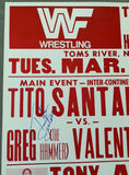 SANTANA, TITO-GREG VALENTINE SIGNED ON SITE POSTER (1985-JSA)