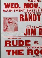 SAVAGE, RANDY "MACHO MAN"-"HACKSAW" JIM DUGGAN ON SITE POSTER (1989)