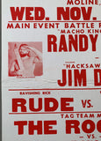 SAVAGE, RANDY "MACHO MAN"-"HACKSAW" JIM DUGGAN ON SITE POSTER (1989)