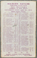 SAYLOR, MILBURN-NAT WILLIAMS STADIUM CARD (1914)