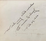 SCHAAF, ERNIE SIGNED ALBUM PAGE (1932) & BILLY PETROLLE SIGNED ALBUM PAGE