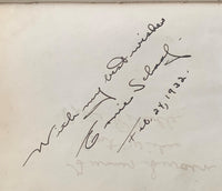 SCHAAF, ERNIE SIGNED ALBUM PAGE (1932) & BILLY PETROLLE SIGNED ALBUM PAGE