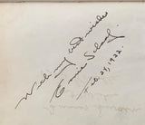 SCHAAF, ERNIE SIGNED ALBUM PAGE (1932) & BILLY PETROLLE SIGNED ALBUM PAGE