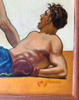 BOXERS ORIGINAL PAINTING BY C. R. SCHAARE