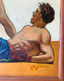 BOXERS ORIGINAL PAINTING BY C. R. SCHAARE