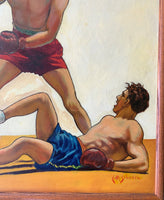 BOXERS ORIGINAL PAINTING BY C. R. SCHAARE