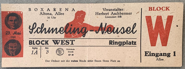 SCHMELING, MAX-WALTER NEUSEL ON SITE FULL TICKET (1948)