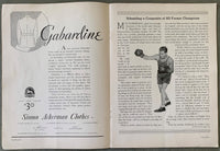 SCHMELING, MAX-JACK SHARKEY II & JAMES BRADDOCK-VICENTE PARRILE OFFICIAL PROGRAM (1932)