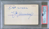 SCHMELING, MAX SIGNED INDEX CARD (PSA/DNA)