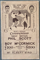 SCOTT, PHIL-NOEL "BOY" MCCORMICK OFFICIAL PROGRAM (1926)