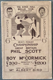 SCOTT, PHIL-NOEL "BOY" MCCORMICK OFFICIAL PROGRAM (1926)