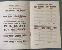 SCOTT, PHIL-NOEL "BOY" MCCORMICK OFFICIAL PROGRAM (1926)