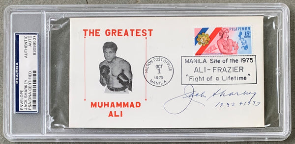 SHARKEY, JACK SIGNED FIRST DAY COVER (PSA/DNA-THRILLA IN MANILA)