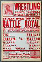 WRESTLING 11 MAN BATTLE ROYAL ON SITE POSTER (1963-SIKI, WATSON, KINISKI, SHIBUYA)