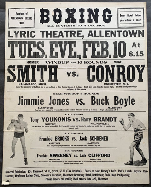 SMITH, HOMER-MIKE CONROY ON SITE POSTER (1925)