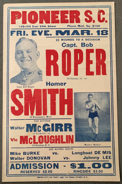 SMITH, HOMER-CAPTAIN BOB ROPER ON SITE POSTER (1923)