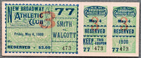 WALCOTT, BARBADOS JOE-MYSTERIOUS BILLY SMITH FULL TICKET (1900-PSA/DNA VG-EX 4)