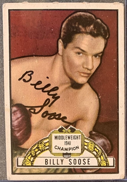 SOOSE, BILLY SIGNED TOPPS 1951 RINGSIDE CARD