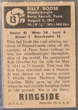 SOOSE, BILLY SIGNED TOPPS 1951 RINGSIDE CARD