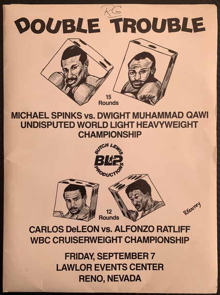 SPINKS, MICHAEL-DWIGHT MUHAMMAD QAWI PRESS KIT (1983)