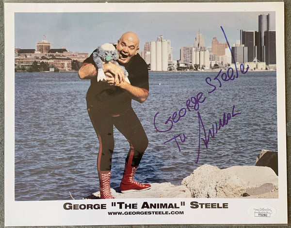 STEELE, GEORGE "THE ANIMAL" SIGNED PHOTO (JSA AUTHENTICATED)
