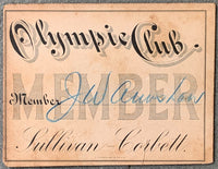 SULLIVAN JOHN L.-JAMES J. CORBETT MEMBER FULL TICKET (1892-LARGE VERSION-PSA/DNA PR 1)