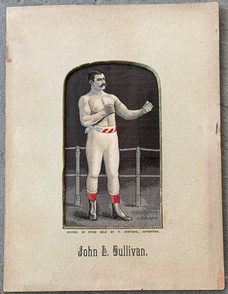 SULLIVAN, JOHN L. HAND WOVEN SILK STEVENSGRAPH (1888)