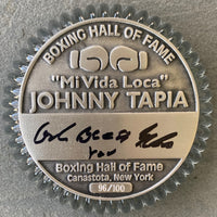TAPIA, JOHNNY SIGNED LIMITED EDITION BOXING HALL OF FAME PAPERWEIGHT