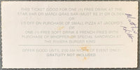 BERBICK, TREVOR-PINKLON THOMAS STUBLESS TICKET (1986)