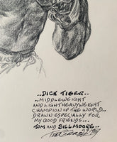 TIGER, DICK SIGNED TED CARROLL CARTOON ART (1967)