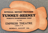 TUNNEY, GENE-TOM HEENEY FIGHT FILM BROADSIDE (1928)