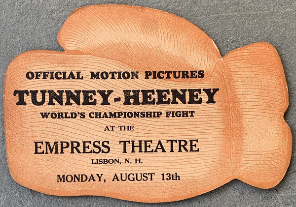 TUNNEY, GENE-TOM HEENEY FIGHT FILM BROADSIDE (1928)