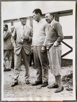 TUNNEY, GENE & TEX RICKARD & BILLY GIBSON ORIGINAL WIRE PHOTO (1928)