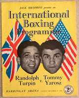 TURPIN, RANDY-TOMMY YAROSZ OFFICIAL PROGRAM (1950)