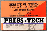 TYSON, MIKE-TREVOR BERBICK PRESS TECH PASS (1986-PSA/DNA VG 3)